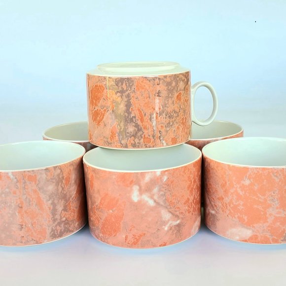 Vintage- Villeroy and Boch - Siena Pattern - 6 Cups & 6 Saucer Set - Picture 11 of 12